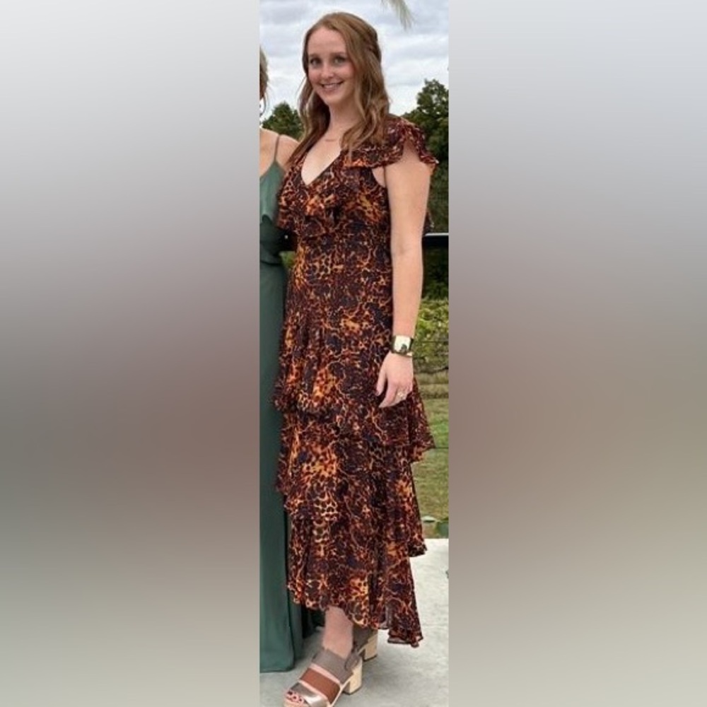 Wayf Vibrant Animal Print Maxi Dress